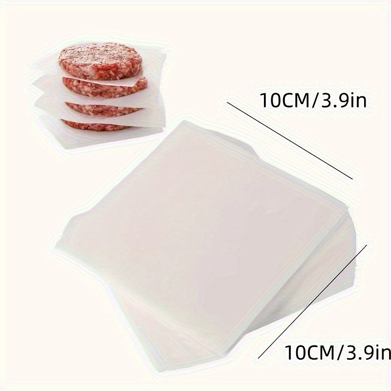 100 Sheets 3.9x3.9inch Square Paper, Suitable for Separating BBQ, Cookies, Frozen Food, and Candy Packaging, or as Baking and Candy Wrapping Paper