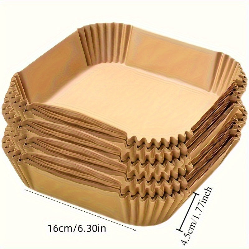100pcs Heavy-Duty Non-Stick Baking Sheets, Oven & Air Fryer Liners, Cookie, Pizza, Pastries - Easy Cleanup, Even Heat Distribution, Kitchen Paper Mats for Baking, Roasting, Broiling - Compatible with Ovens, Air Fryers, Convection Ovens, Air Fryer