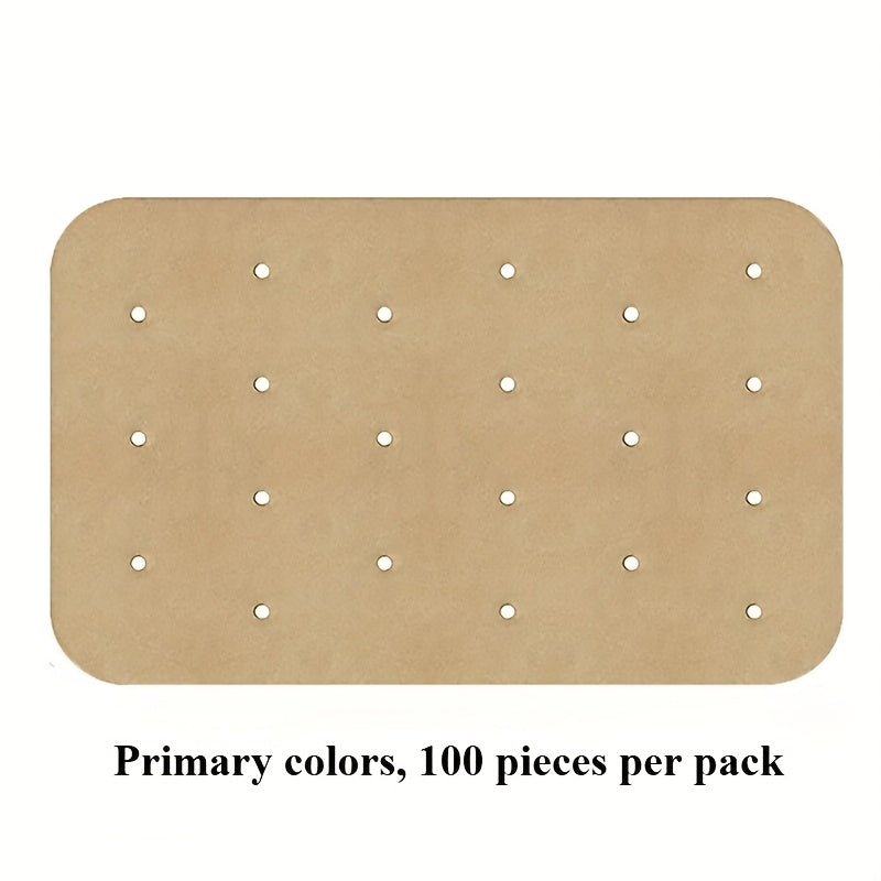100pcs Non-Stick Rectangular Parchment Paper Liners 5.5x8in - Disposable Air Fryer Liners, Baking Paper Oil-Proof, with Perforated Steamer Liners for Oven, Air Fryer, Steamer, Kitchen Utensils, Kitchen Accessories, Home Kitchen Supplies