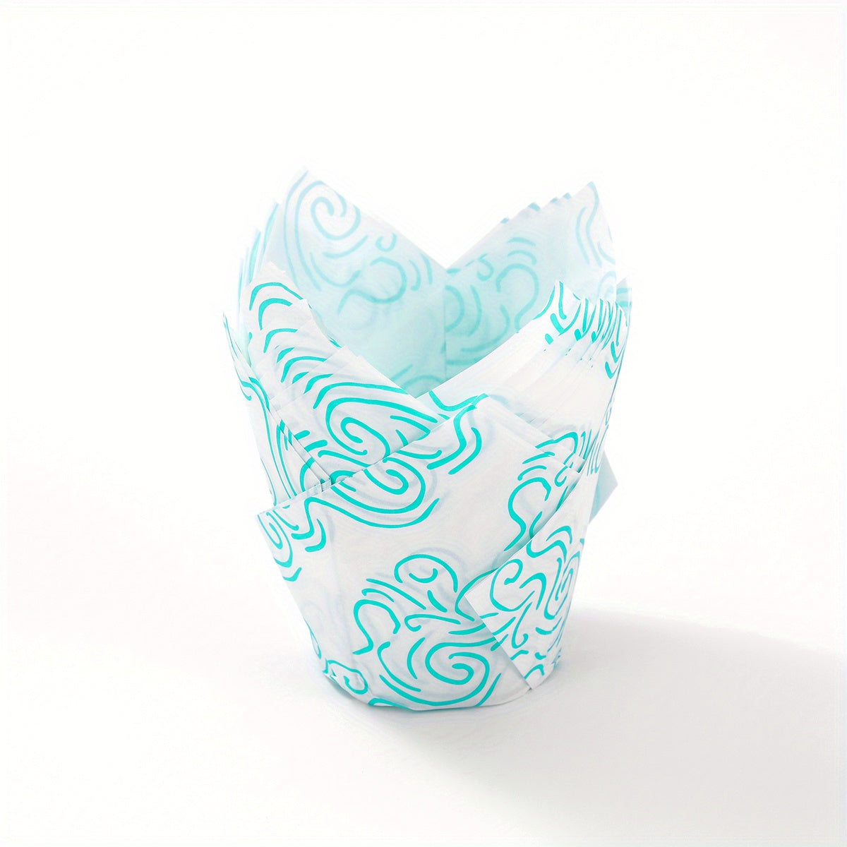 50pcs, Tulip Muffin Cups, Disposable Cupcake Cups, Heat Resistant Greaseproof Paper Cupcake Liners, Muffin Molds, Baking Tools, Kitchen Gadgets, Kitchen Accessories