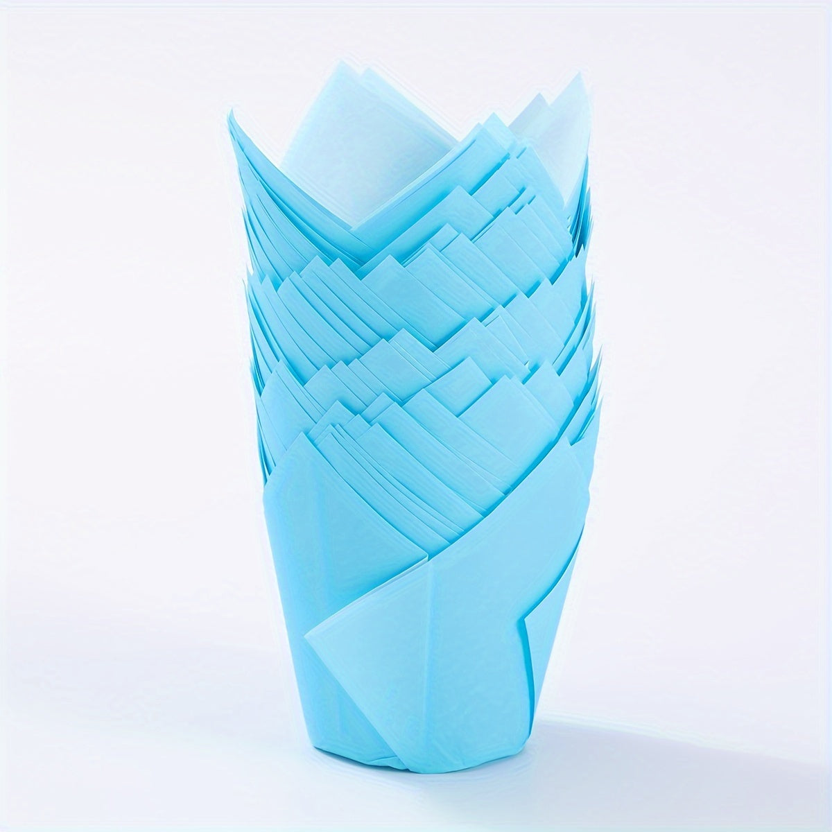 50pcs, Tulip Muffin Cups, Disposable Cupcake Cups, Heat Resistant Greaseproof Paper Cupcake Liners, Muffin Molds, Baking Tools, Kitchen Gadgets, Kitchen Accessories