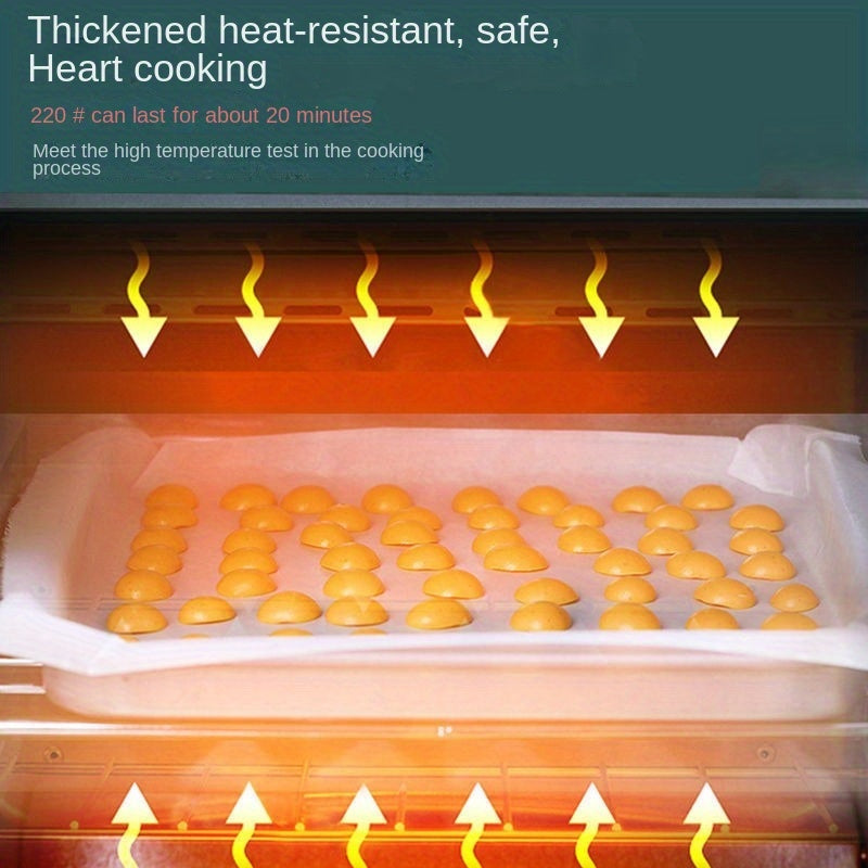 1 Roll Parchment Paper - Non-Stick Heat-Resistant Air Fryer Baking Liner, Pre-Cut Round Sheets for Oven, Microwave, Grilling | Reusable Safe Cooking Paper for Easy Cleanup, Kitchen Accessory (Compatible with Air Fryer, Baking, BBQ), Airfryer Paper,