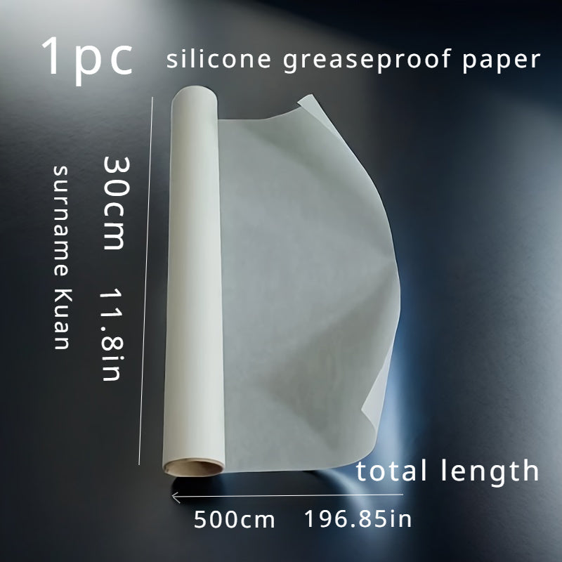 1 Roll Parchment Paper - Non-Stick Heat-Resistant Air Fryer Baking Liner, Pre-Cut Round Sheets for Oven, Microwave, Grilling | Reusable Safe Cooking Paper for Easy Cleanup, Kitchen Accessory (Compatible with Air Fryer, Baking, BBQ), Airfryer Paper,