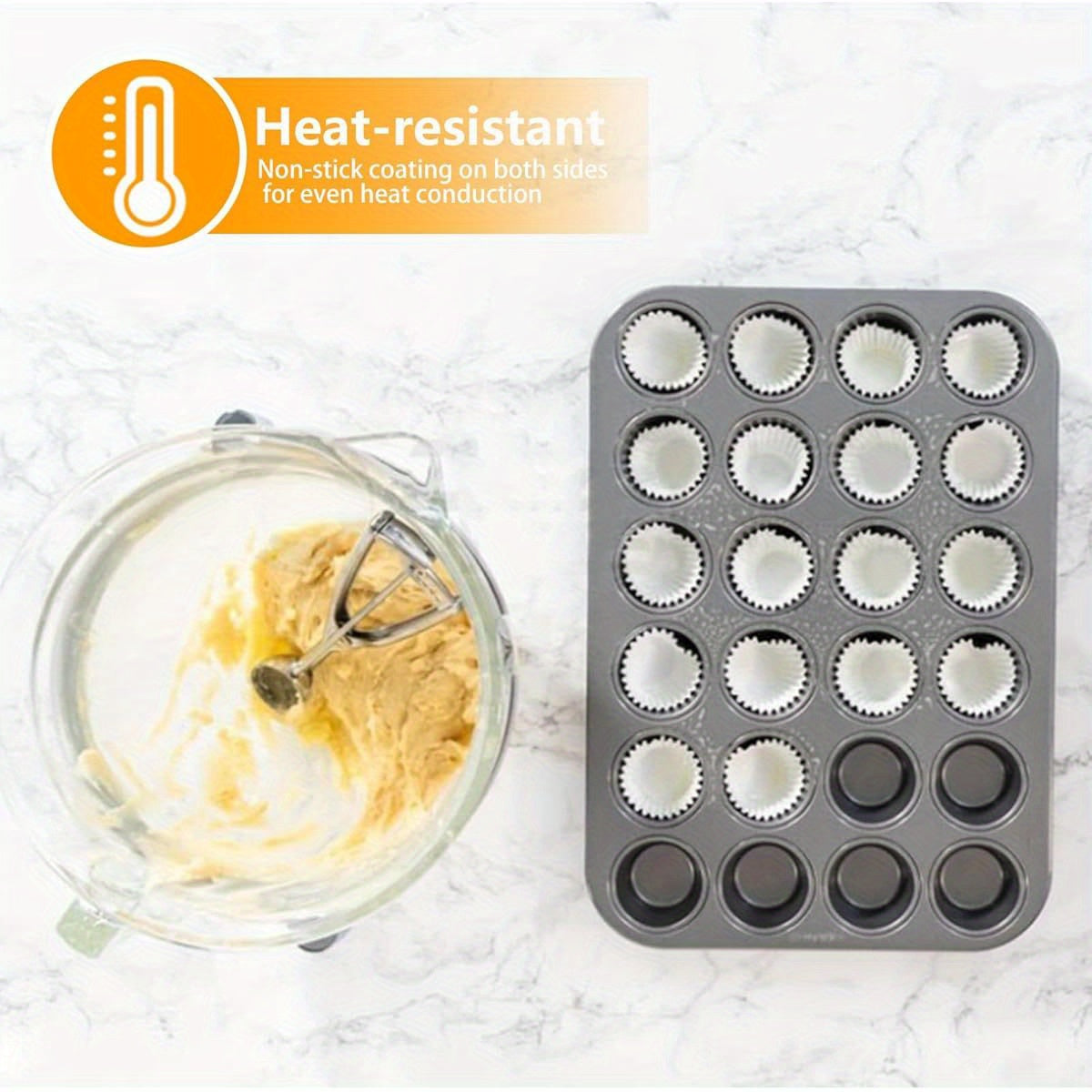 1000pcs Heavy-Duty Greaseproof Cupcake Liners - Non-Stick Baking Cups, Heat-Resistant up to, for Wedding, Birthday, Party, Everyday Baking - Commercial & Home Kitchen Use (1000 Count), Party Supplies, Uniform Shape, Foodsafe Material, Event Planners