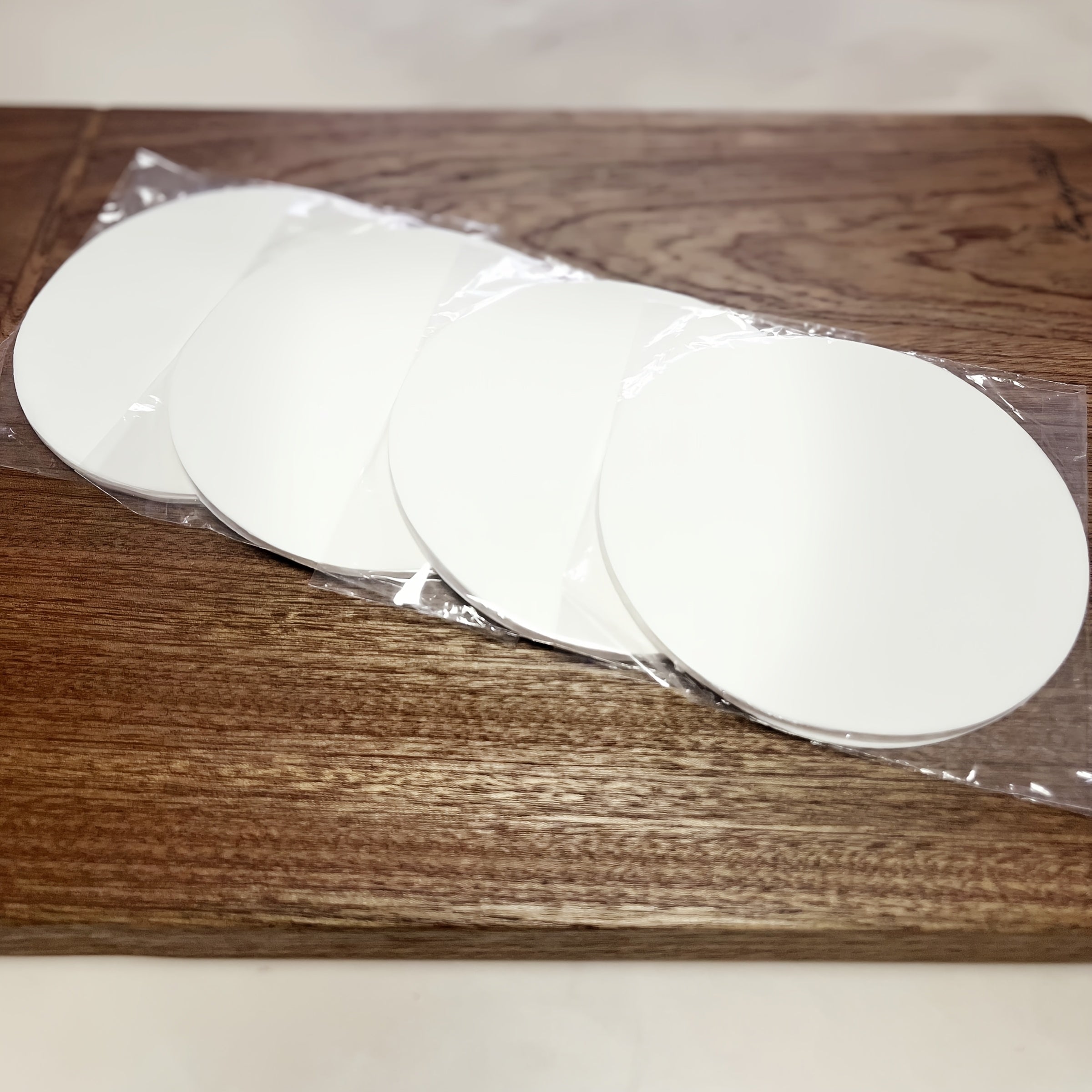 200pcs/4.33inch non-stick parchment paper, baking paper, grease proof paper, grease separator paper, for kitchen restaurant, hamburger beef, meatloaf, frozen, hand pie, baked goods, baking tray lining, food pad paper,