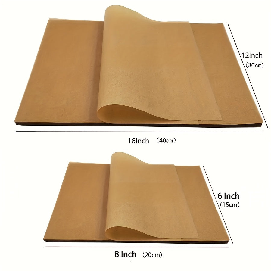 200 Sheets Rectangular Parchment Paper, Silicone Oil-Resistant Baking & Grilling Paper, Steaming & Roasting Wrapping Paper for Halloween, Christmas, Easter, Ramadan, Thanksgiving
