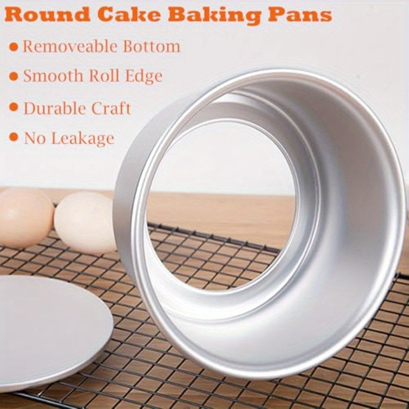 4 Inch Small Cake Pan Set of 24 Nonstick Aluminum Cake Baking Pans with 100pcs Round Parchment Paper Cake Pans with Removable Bottom for Mini Cheesecakes Pizzas and Dessert