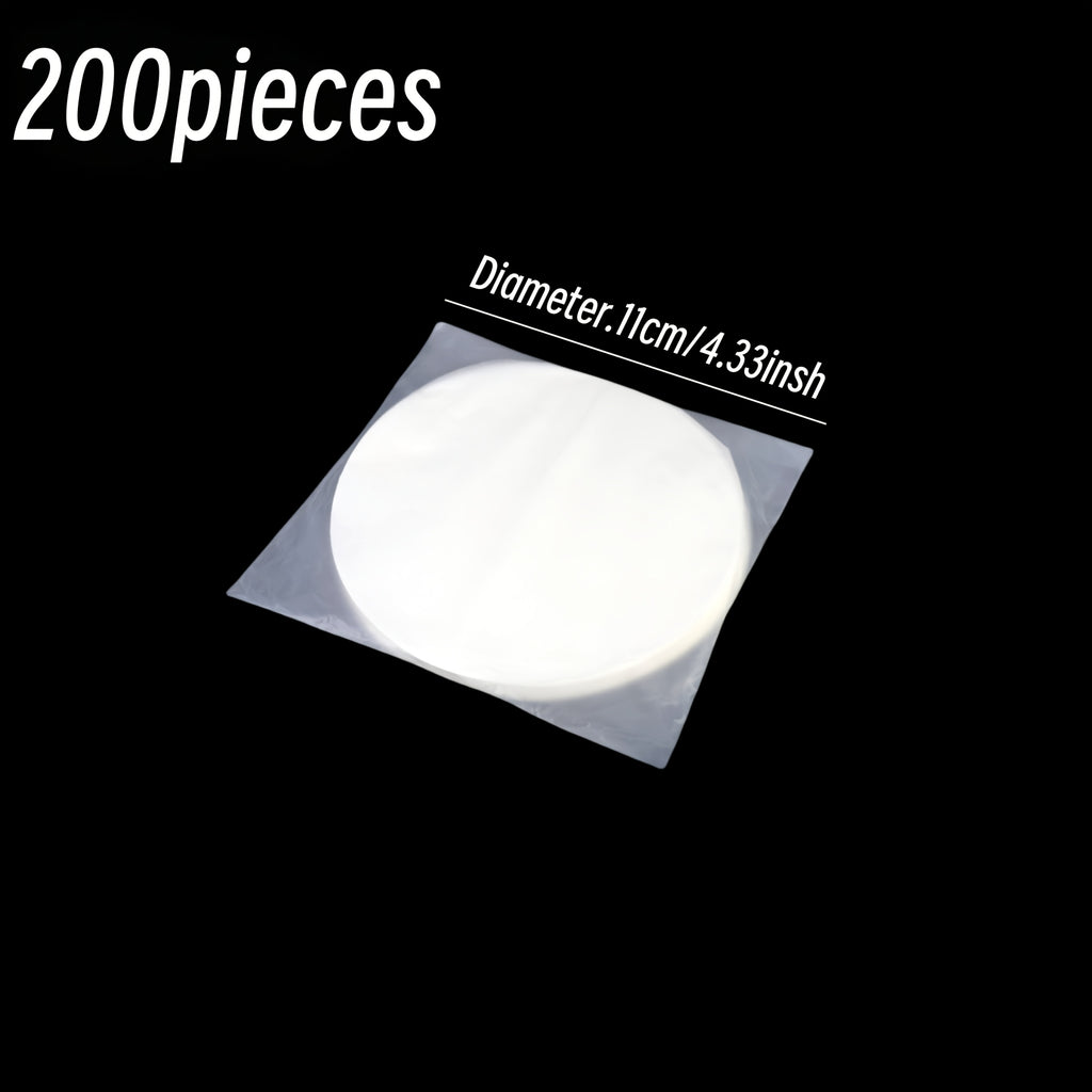 200pcs/4.33inch non-stick parchment paper, baking paper, grease proof paper, grease separator paper, for kitchen restaurant, hamburger beef, meatloaf, frozen, hand pie, baked goods, baking tray lining, food pad paper,