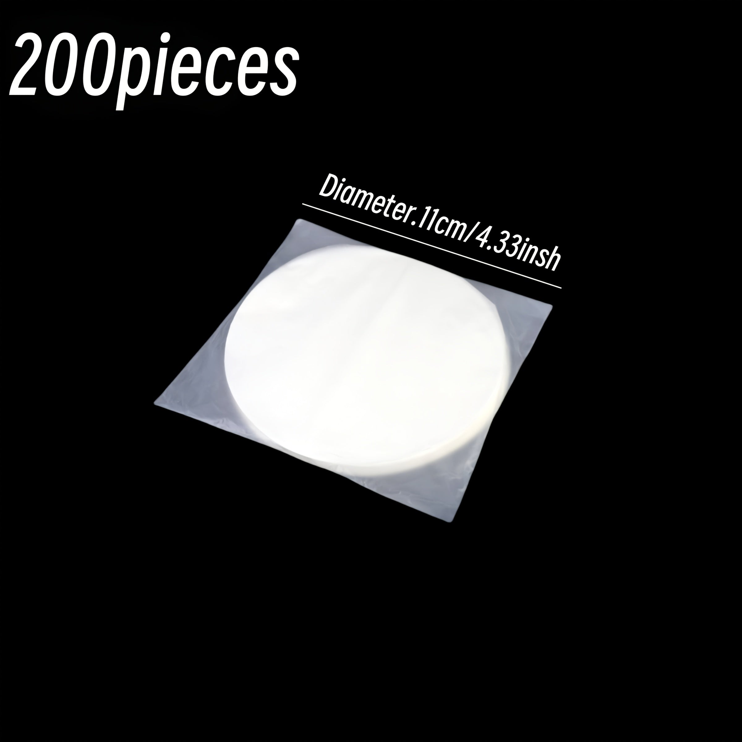 200pcs/4.33inch non-stick parchment paper, baking paper, grease proof paper, grease separator paper, for kitchen restaurant, hamburger beef, meatloaf, frozen, hand pie, baked goods, baking tray lining, food pad paper,