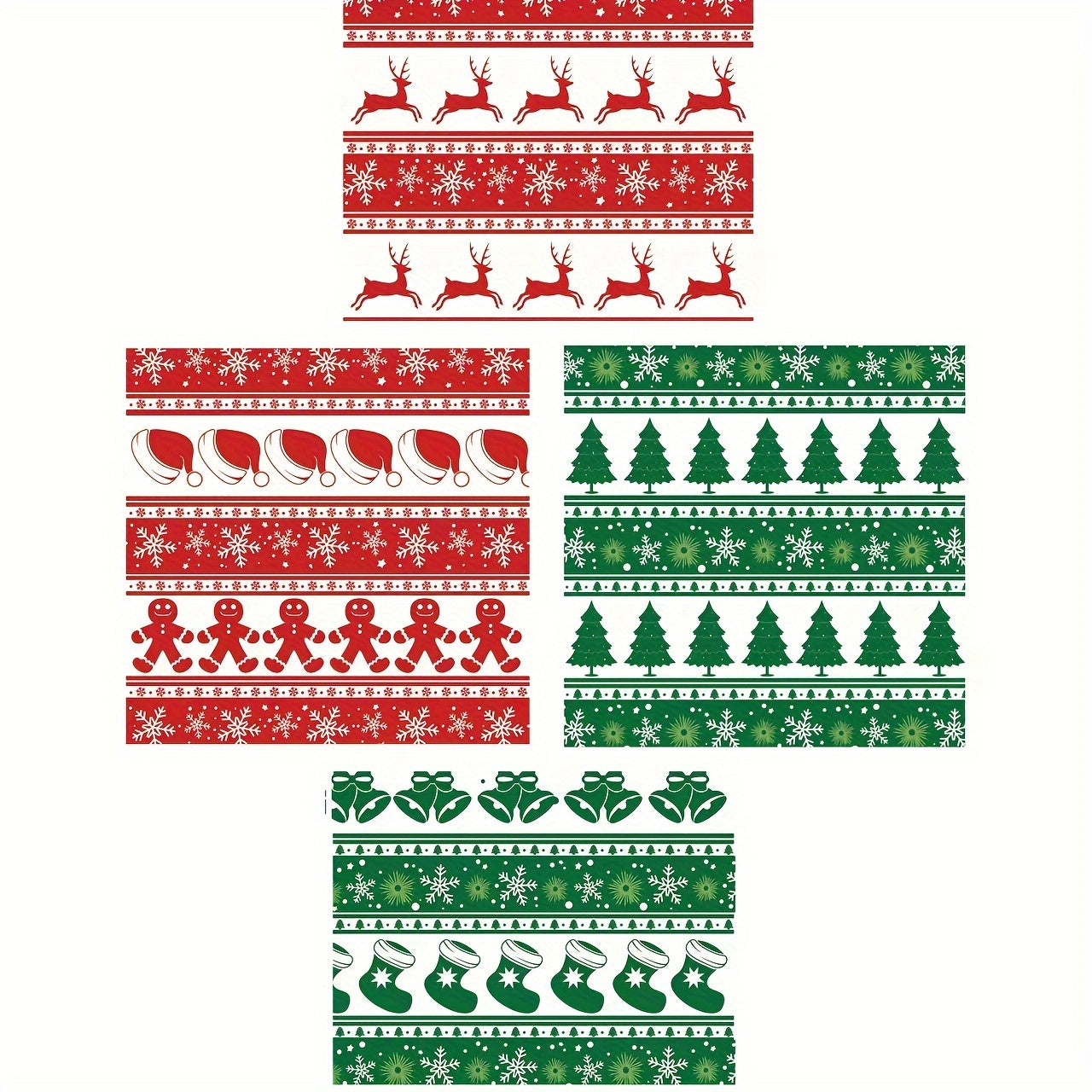 50-Pack Christmas Themed Oil-Absorbing Paper Sheets - Festive Bakery Parchment Paper for Hamburgers, Baked Goods, Fried Chicken - Disposable, Pre-Cut, Individual Paper Towels with Holiday Designs