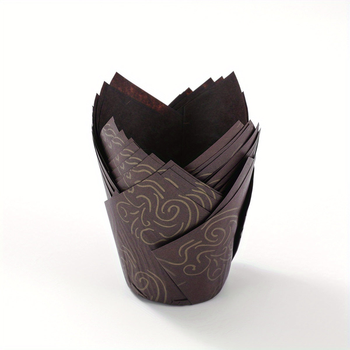 50pcs, Tulip Muffin Cups, Disposable Cupcake Cups, Heat Resistant Greaseproof Paper Cupcake Liners, Muffin Molds, Baking Tools, Kitchen Gadgets, Kitchen Accessories
