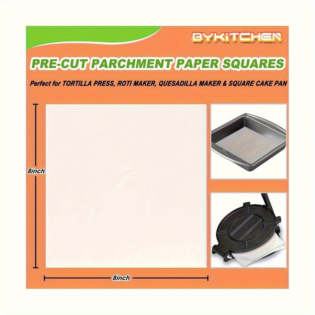 100 Sheets 3.9x3.9inch Square Paper, Suitable for Separating BBQ, Cookies, Frozen Food, and Candy Packaging, or as Baking and Candy Wrapping Paper