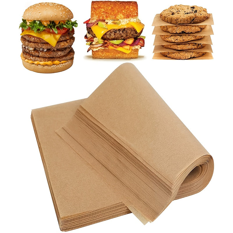 200 Sheets Rectangular Parchment Paper, Silicone Oil-Resistant Baking & Grilling Paper, Steaming & Roasting Wrapping Paper for Halloween, Christmas, Easter, Ramadan, Thanksgiving