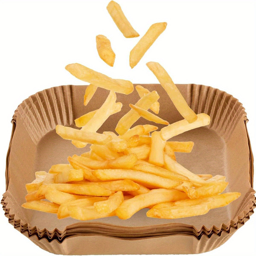 125pcs 7.9 Inch Square Air Fryer Liners Disposable for Home Bakers - Thickened Silicone Oil Paper - Withstands up to 450°F Heat - Non-Stick, Perfect for Even Cooking, Easy Cleanup, and Healthy Frying - for Air Fryer 5 to 8 Qt, Air Fryer Liners Disposable,