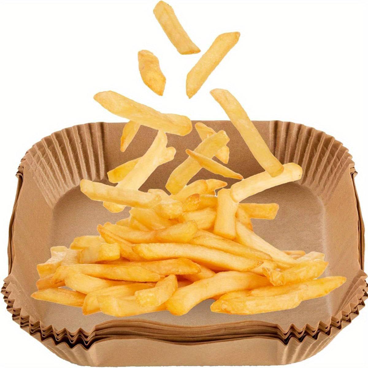 125pcs 7.9 Inch Square Air Fryer Liners Disposable for Home Bakers - Thickened Silicone Oil Paper - Withstands up to 450°F Heat - Non-Stick, Perfect for Even Cooking, Easy Cleanup, and Healthy Frying - for Air Fryer 5 to 8 Qt, Air Fryer Liners Disposable,