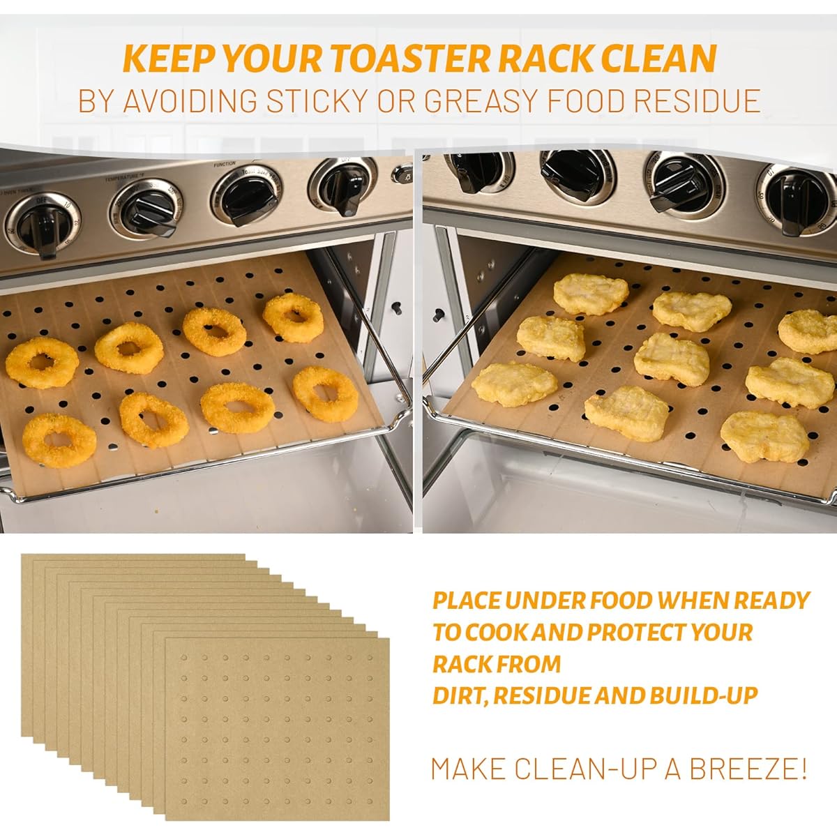 200pcs Unbleached Air Fryer Parchment Paper Liners - 11x9 Inch Perforated Rectangular Disposable Baking Sheets for Cuisinart, Ninja Foodi, Breville, Gowise, Black Decker - Non-Stick, Easy Cleanup, Even Cooking, Kitchen & Restaurant Use, Air Fryer