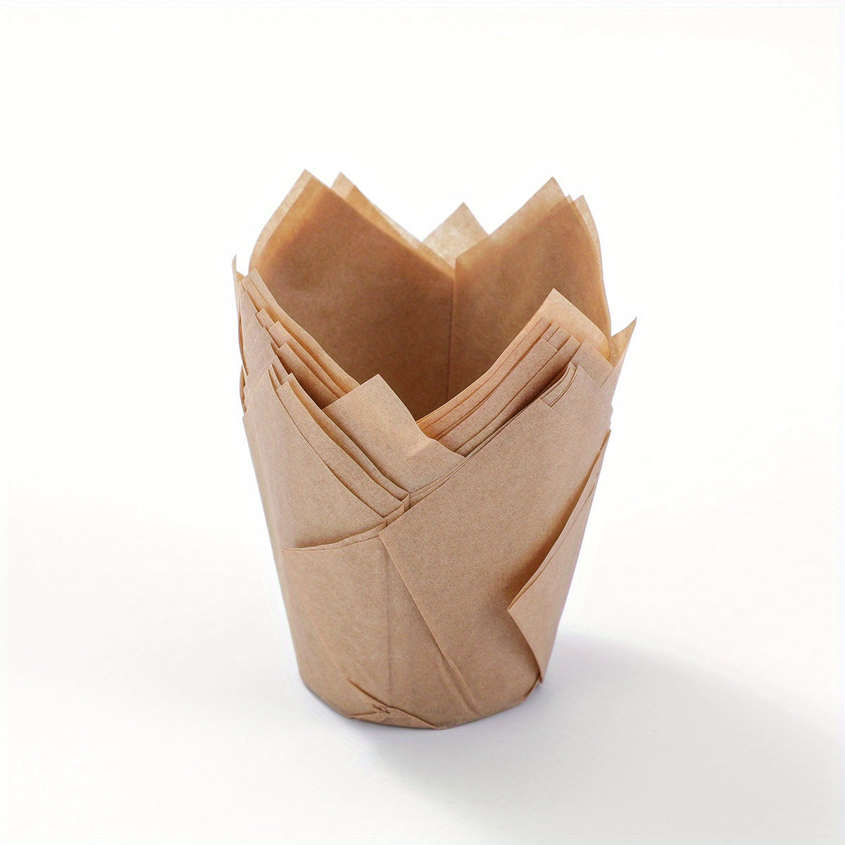 50pcs, Tulip Muffin Cups, Disposable Cupcake Cups, Heat Resistant Greaseproof Paper Cupcake Liners, Muffin Molds, Baking Tools, Kitchen Gadgets, Kitchen Accessories