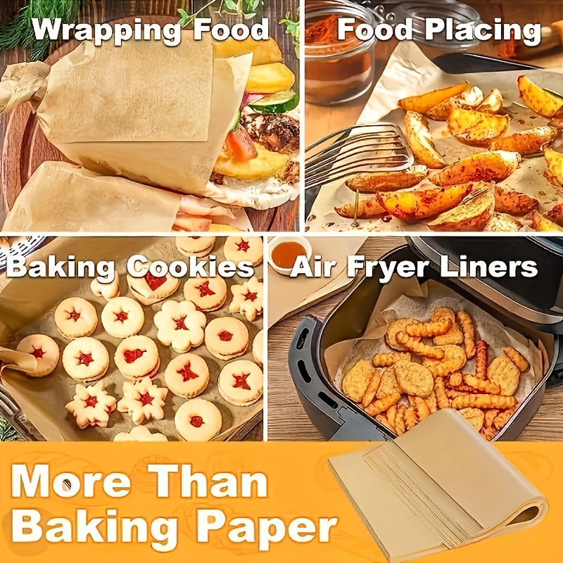 50-Pack Pre-Cut Parchment Paper Baking Sheets - 9x13 Inch Unbleached Non-Stick, Half Sheet Pan Size - For Baking, Cooking, Grilling, Air Fryer, Steaming, Deep Fryer - Perfect For Home Bakers & Kitchen Enthusiasts