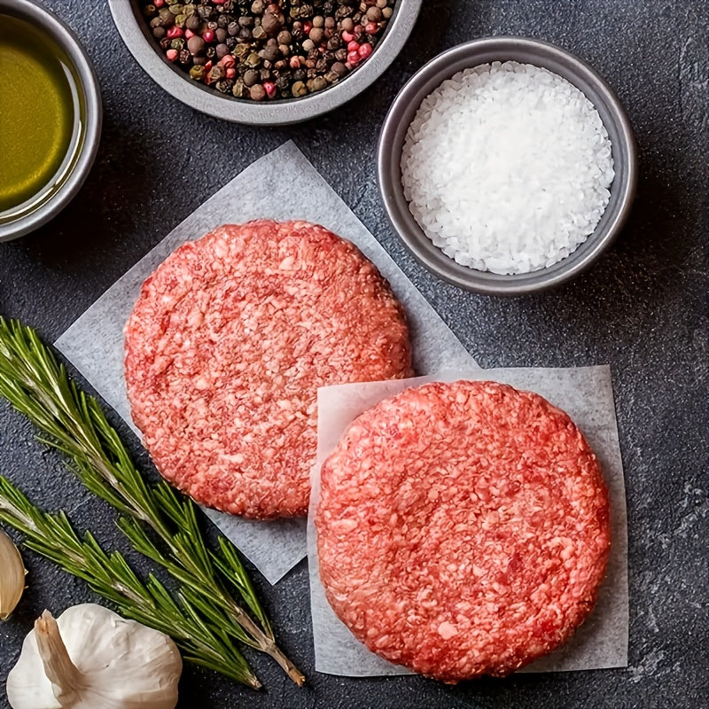 100 High-quality Non Stick Meat Paper Cubes, Food Grade, Oil And Water Resistant, Suitable For Hamburger Cake Separation, Baking, Grilling, Cake, Freezing, Candy Packaging, Multi-purpose Use
