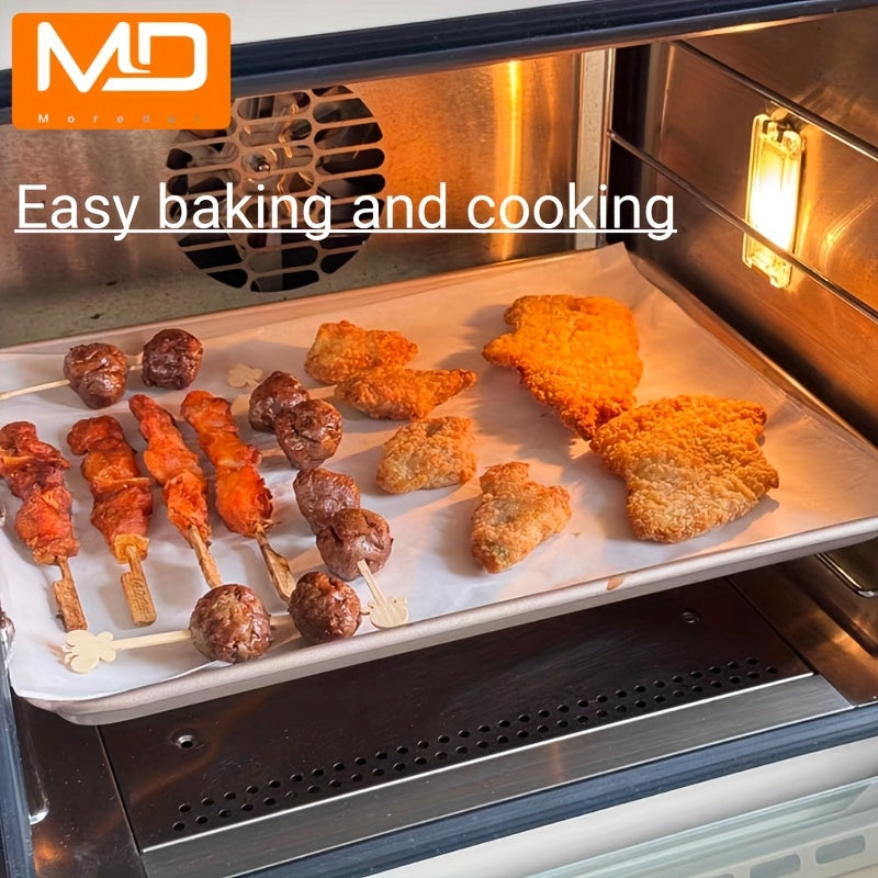 200/100/50 Sheets Parchment Paper Baking Sheets - Pre-Cut Non-Stick Unbleached Heavy Duty Baking Paper, 8"x6" (20x15cm) Fits Half Sheet Pans for Baking, Air Fryer, Grilling, Steaming & Oven Cooking, Kitchen Essentials, Product