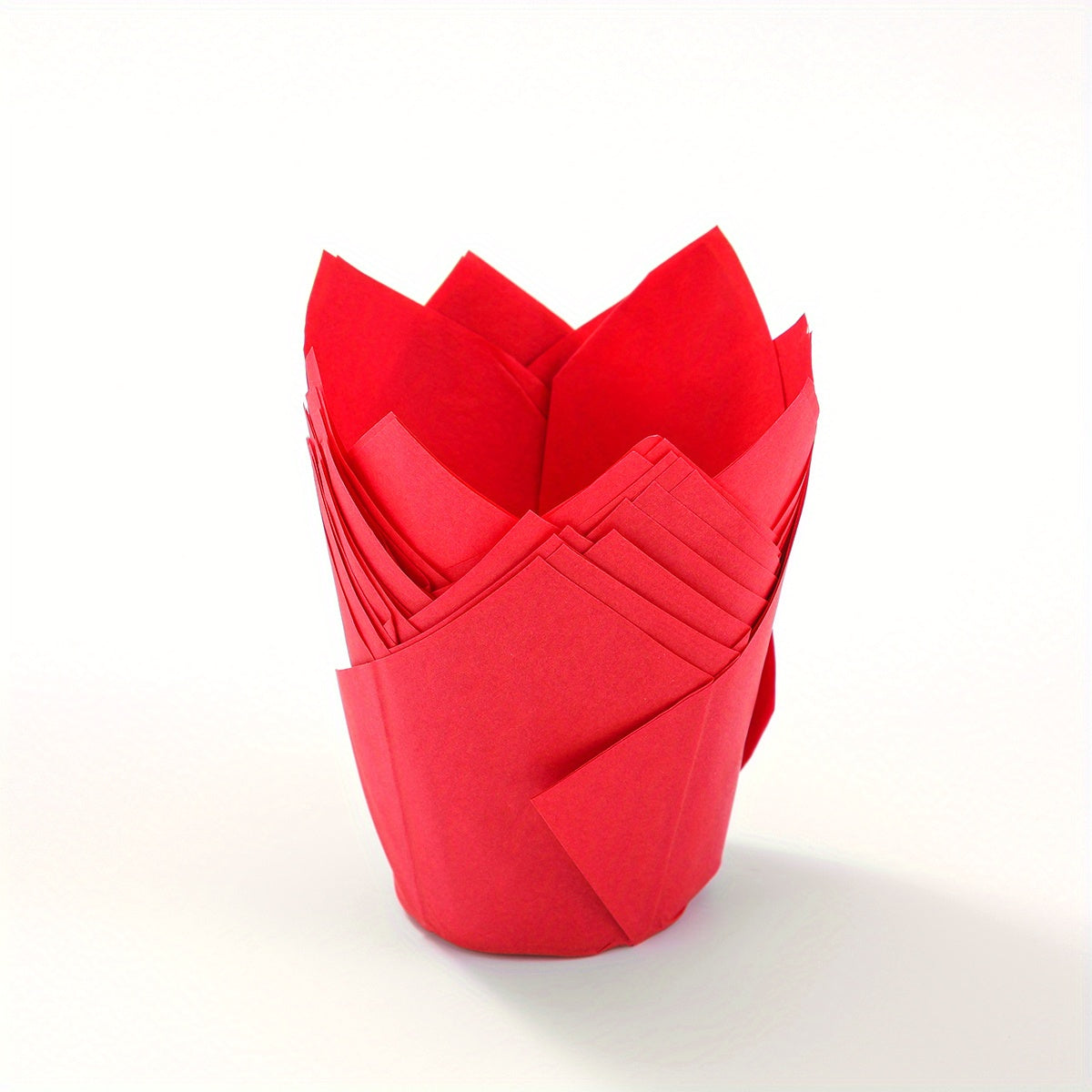 50pcs, Tulip Muffin Cups, Disposable Cupcake Cups, Heat Resistant Greaseproof Paper Cupcake Liners, Muffin Molds, Baking Tools, Kitchen Gadgets, Kitchen Accessories