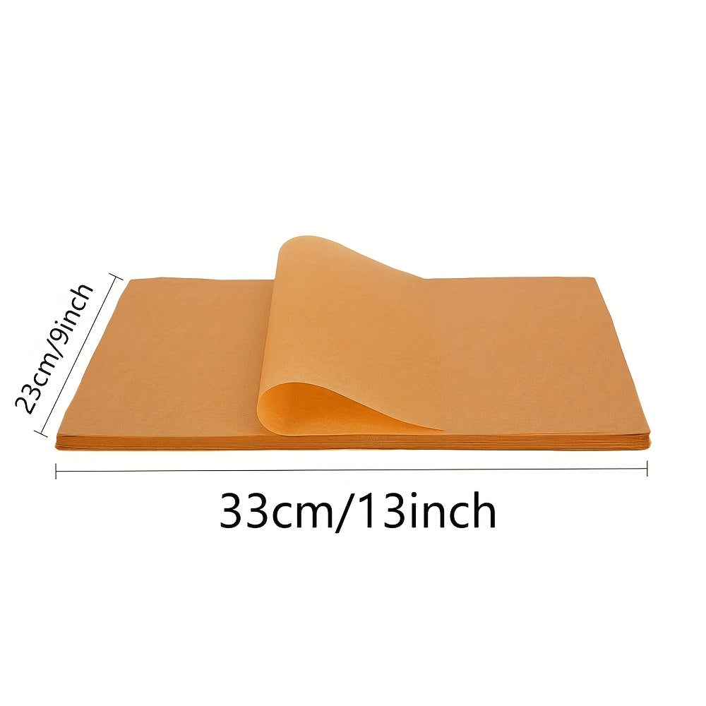 200 Sheets Rectangular Parchment Paper, Silicone Oil-Resistant Baking & Grilling Paper, Steaming & Roasting Wrapping Paper for Halloween, Christmas, Easter, Ramadan, Thanksgiving
