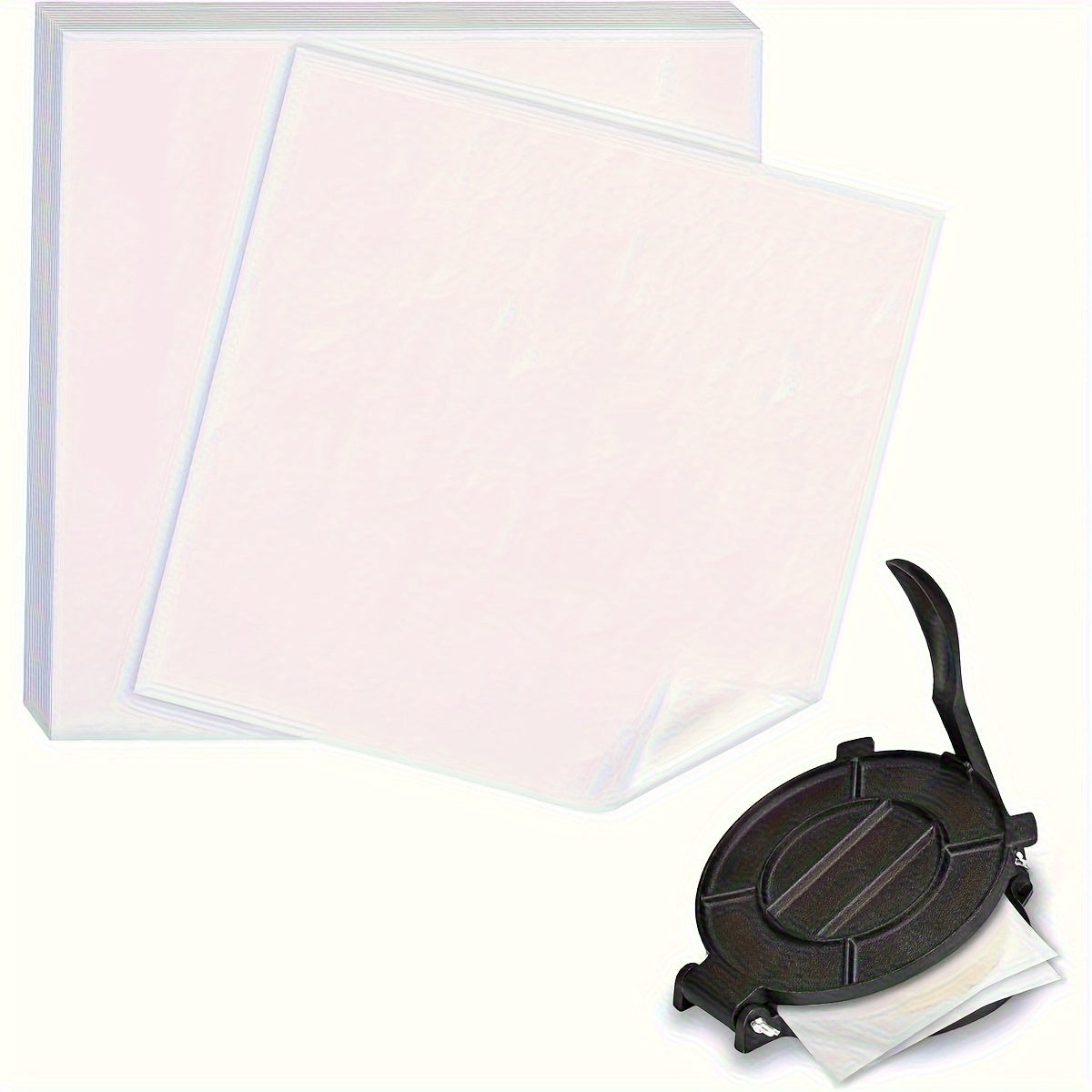 100 Sheets 3.9x3.9inch Square Paper, Suitable for Separating BBQ, Cookies, Frozen Food, and Candy Packaging, or as Baking and Candy Wrapping Paper