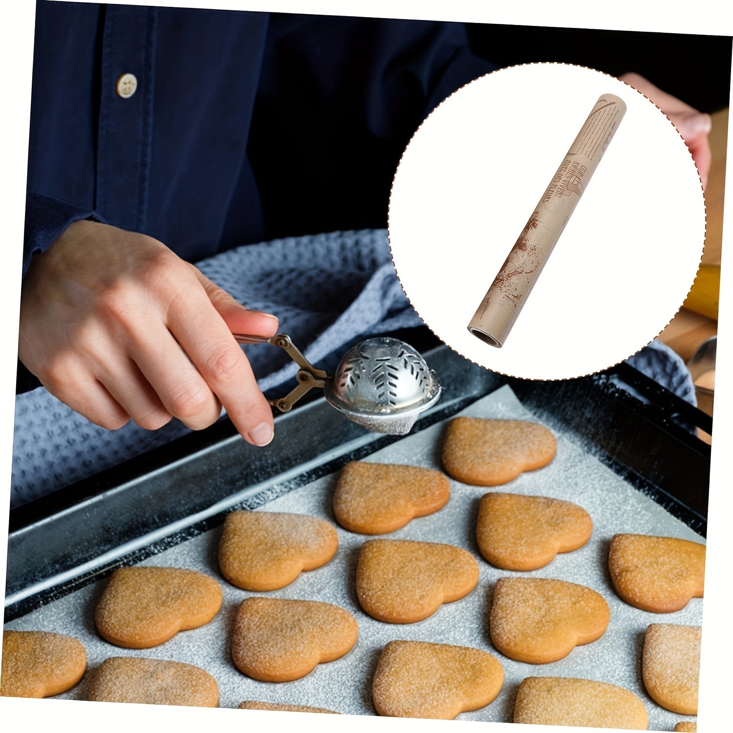 Vintage Newspaper Print Parchment Paper Roll - Disposable, Non-Stick & Heat Resistant, & Greaseproof Baking Sheets for Air Fryers & Cooking, Kitchen Essentials, Air Fryer Liners