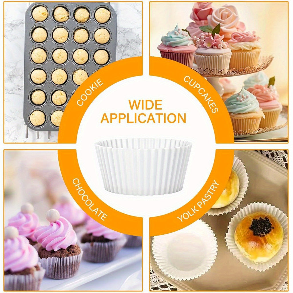 1000pcs Heavy-Duty Greaseproof Cupcake Liners - Non-Stick Baking Cups, Heat-Resistant up to, for Wedding, Birthday, Party, Everyday Baking - Commercial & Home Kitchen Use (1000 Count), Party Supplies, Uniform Shape, Foodsafe Material, Event Planners