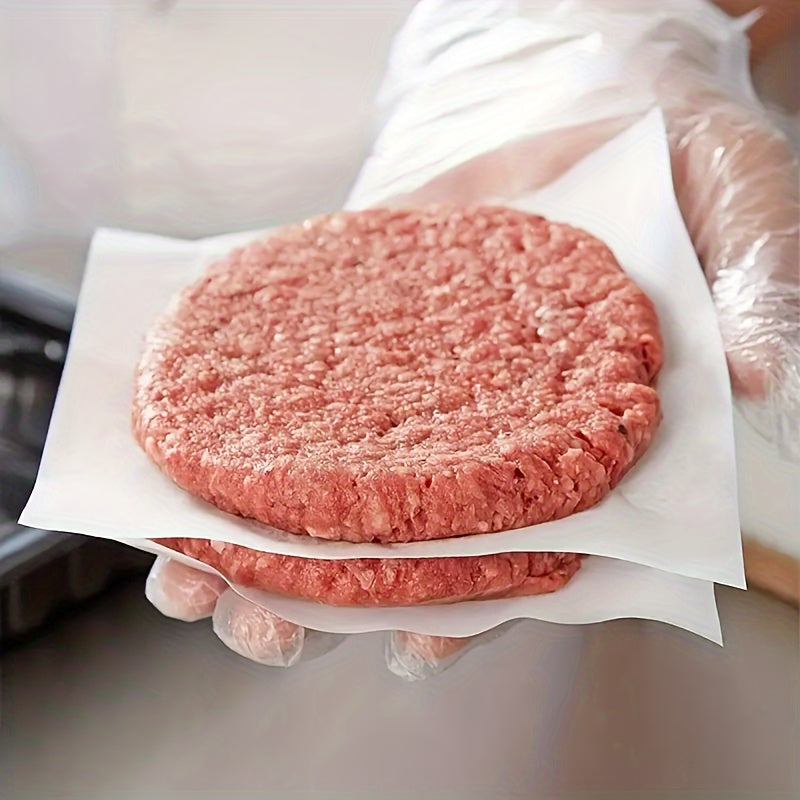100-Pack Non-Stick Waterproof & Oilproof Butcher Paper Squares - Premium Food-Grade Pulp for Burger Patty Separating, Baking, BBQ, Cake, Freezing, Candy Wrapping & Holiday Use - Versatile Kitchen Essentials, Cake Wrapping | Nonstick Surface | Foodgrade