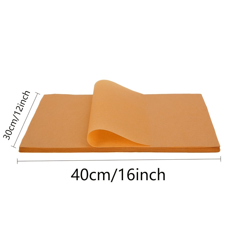 200 Sheets Rectangular Parchment Paper, Silicone Oil-Resistant Baking & Grilling Paper, Steaming & Roasting Wrapping Paper for Halloween, Christmas, Easter, Ramadan, Thanksgiving