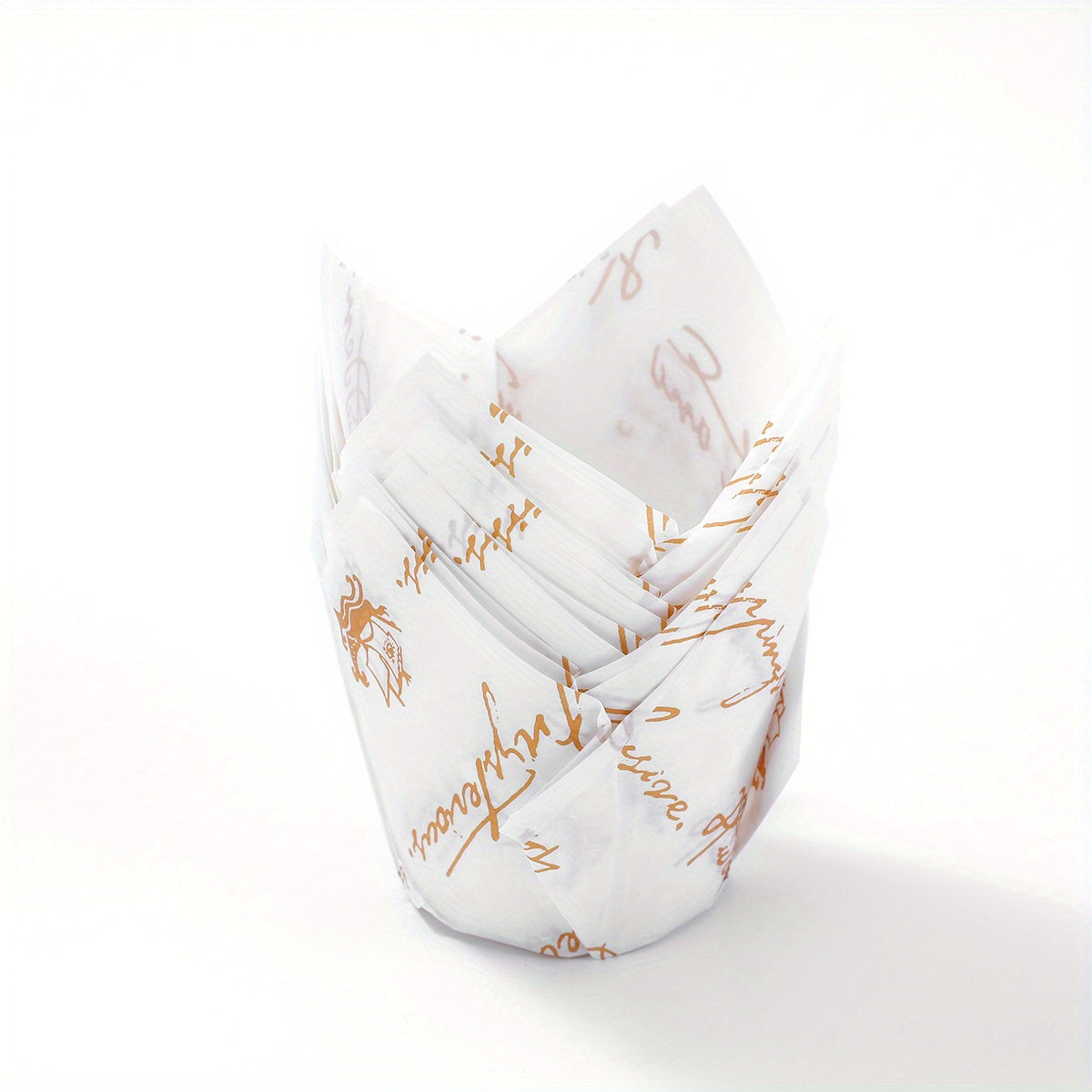 50pcs, Tulip Muffin Cups, Disposable Cupcake Cups, Heat Resistant Greaseproof Paper Cupcake Liners, Muffin Molds, Baking Tools, Kitchen Gadgets, Kitchen Accessories