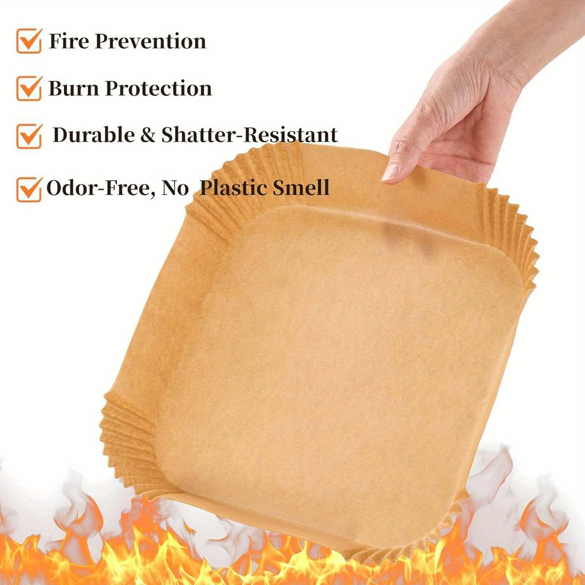125pcs 7.9 Inch Square Air Fryer Liners Disposable for Home Bakers - Thickened Silicone Oil Paper - Withstands up to 450°F Heat - Non-Stick, Perfect for Even Cooking, Easy Cleanup, and Healthy Frying - for Air Fryer 5 to 8 Qt, Air Fryer Liners Disposable,