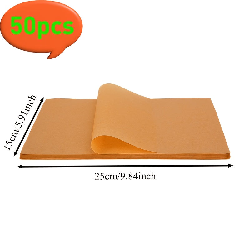Multi-Sized Heavy-Duty Baking Oil-Resistant & Anti-Stick Paper - Heat-Resistant up to 450°C/932°F, Beige Kitchen & Dining Mat for Oven, Grill, Frying - Induction-Safe, Parchment Paper for Baking, Roasting, Grilling - Ideal for Holiday Meals & Everyday