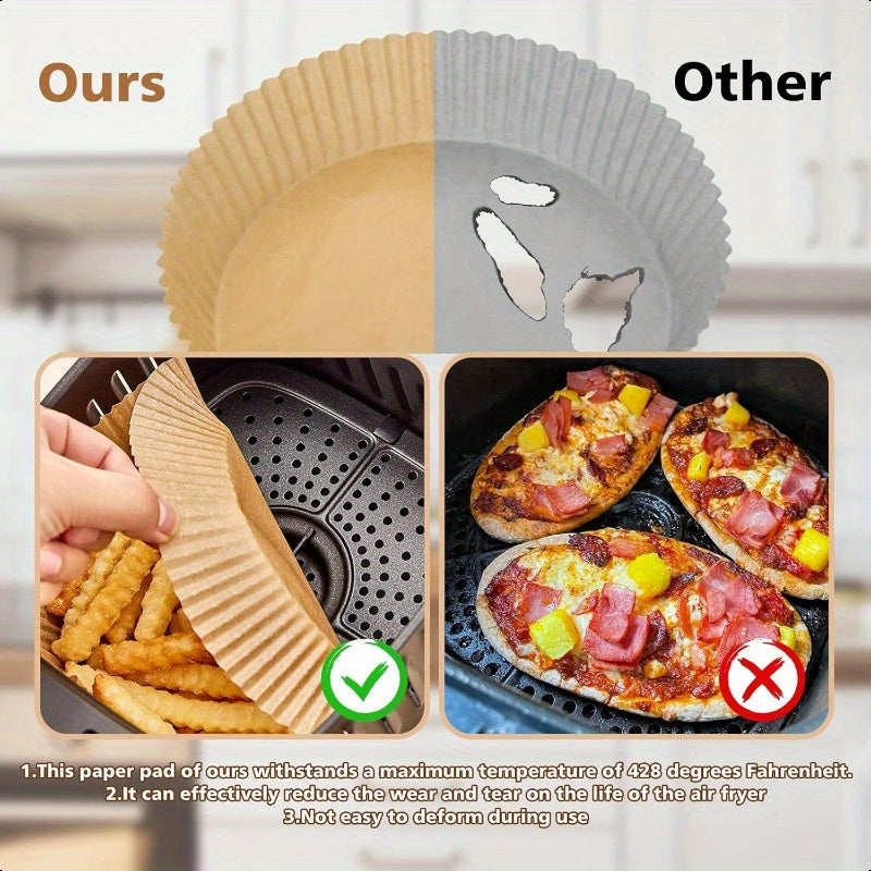 100pcs Air Fryer Parchment Paper Liners - Nonstick Grease-Proof Disposable Baking Sheets, 6.3 Inch Round Food Grade Liners with Raised Edges for Oven, Microwave, Steamer - Healthy Oilpr plants live clearance sale vegetable seeds seeds hosta plants plants