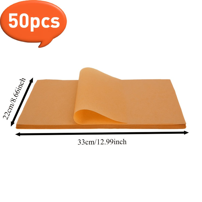 Multi-Sized Heavy-Duty Baking Oil-Resistant & Anti-Stick Paper - Heat-Resistant up to 450°C/932°F, Beige Kitchen & Dining Mat for Oven, Grill, Frying - Induction-Safe, Parchment Paper for Baking, Roasting, Grilling - Ideal for Holiday Meals & Everyday