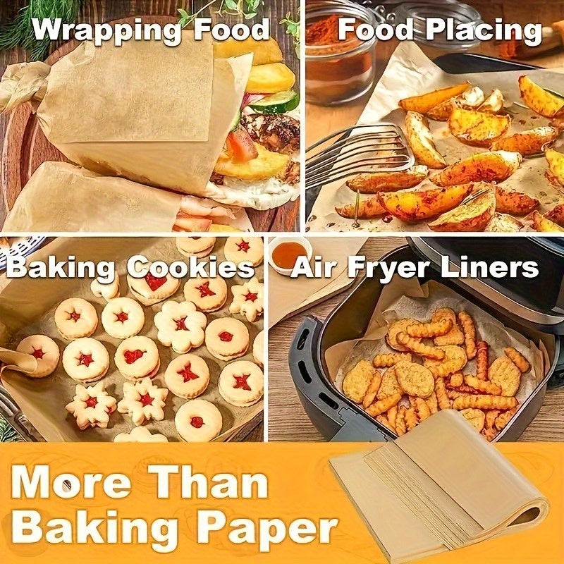 100pcs Pre-Cut Parchment Paper Baking Sheets Unbleached Non-Stick, Half Sheet Pan Size - For Baking, Cooking, Grilling, Air Fryer, Steaming, Deep Fryer - Perfect For Home Bakers & Kitchen Enthusiasts (9*13in)