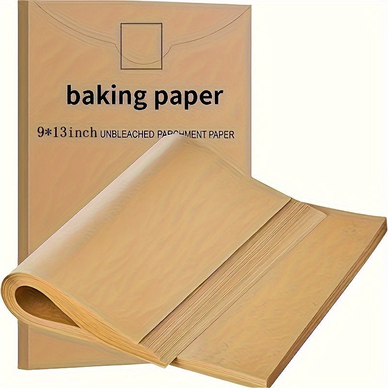 100pcs Pre-Cut Parchment Paper Baking Sheets Unbleached Non-Stick, Half Sheet Pan Size - For Baking, Cooking, Grilling, Air Fryer, Steaming, Deep Fryer - Perfect For Home Bakers & Kitchen Enthusiasts (9*13in)
