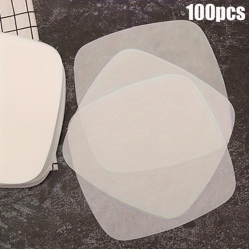 YUHUPHYLLIC 100pcs Square baking paper, non-stick baking oil paper, suitable for grilling, roasting, frying, storage and freezing, suitable for air fryers, very suitable for restaurant kitchens