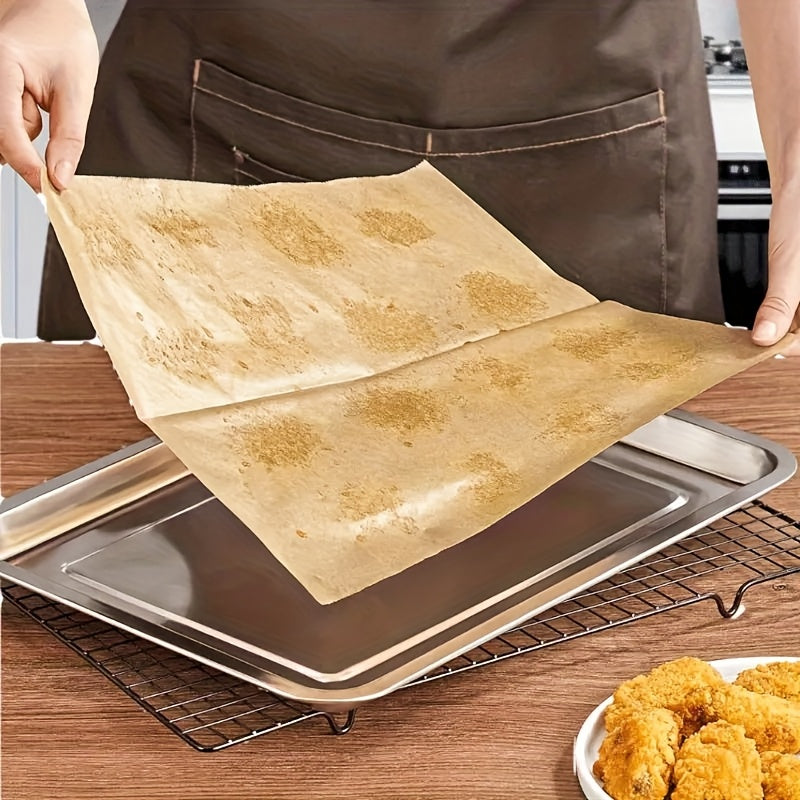 50pcs Pre-Cut Non-Stick Parchment Paper Baking Sheets - 9 x 13 Inch, High-Quality for Baking, Cooking, Grilling, Air Fryer, Steaming, Perfect for Thanksgivin