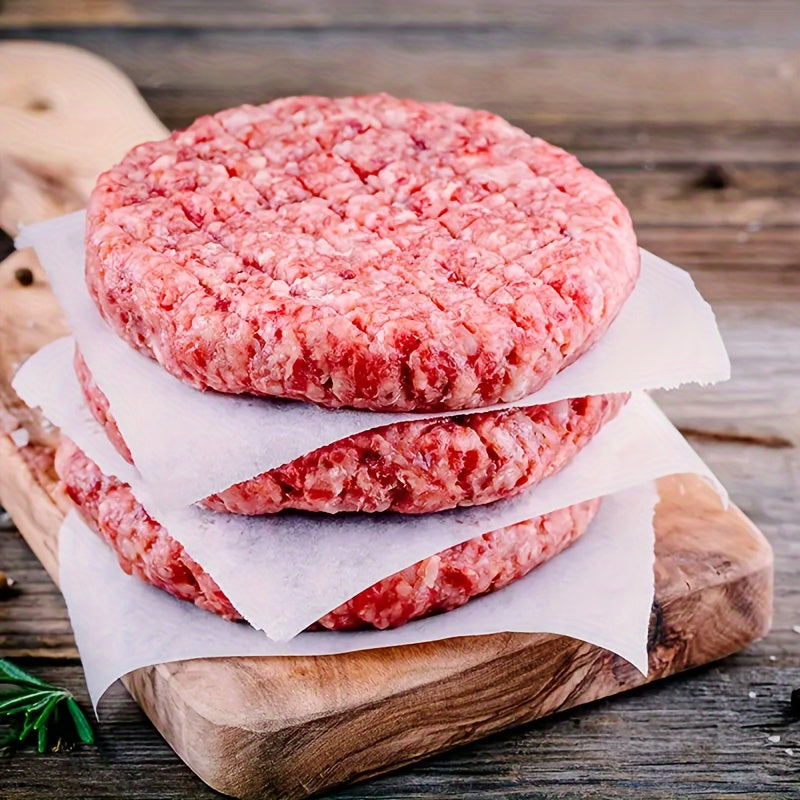 100-Pack Non-Stick Waterproof & Oilproof Butcher Paper Squares - Premium Food-Grade Pulp for Burger Patty Separating, Baking, BBQ, Cake, Freezing, Candy Wrapping & Holiday Use - Versatile Kitchen Essentials, Cake Wrapping | Nonstick Surface | Foodgrade