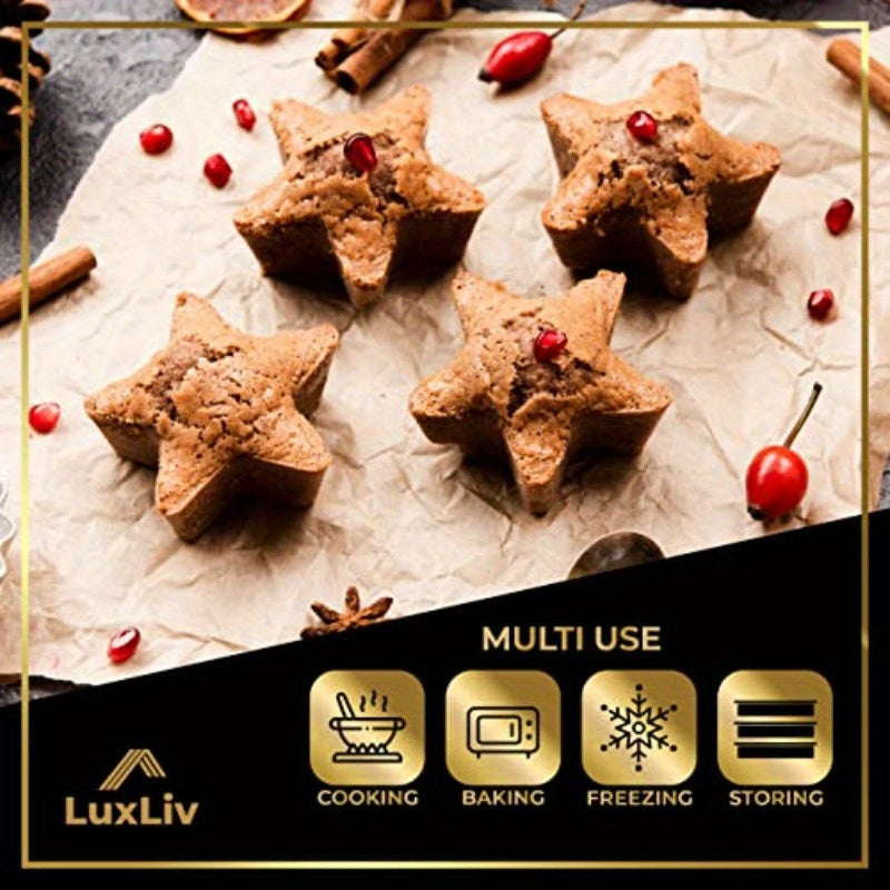164ft/50m LuxLiv Non-Stick Baking Parchment Paper Roll - Extra Thick Greaseproof Wax Paper for Sourdough Bread, Pastries, Cookies, and More - Brown, Non-Stick, Easy to Tear, Perfect for Baking and Cooking, Baking Essentials | Nonstick Parchment |