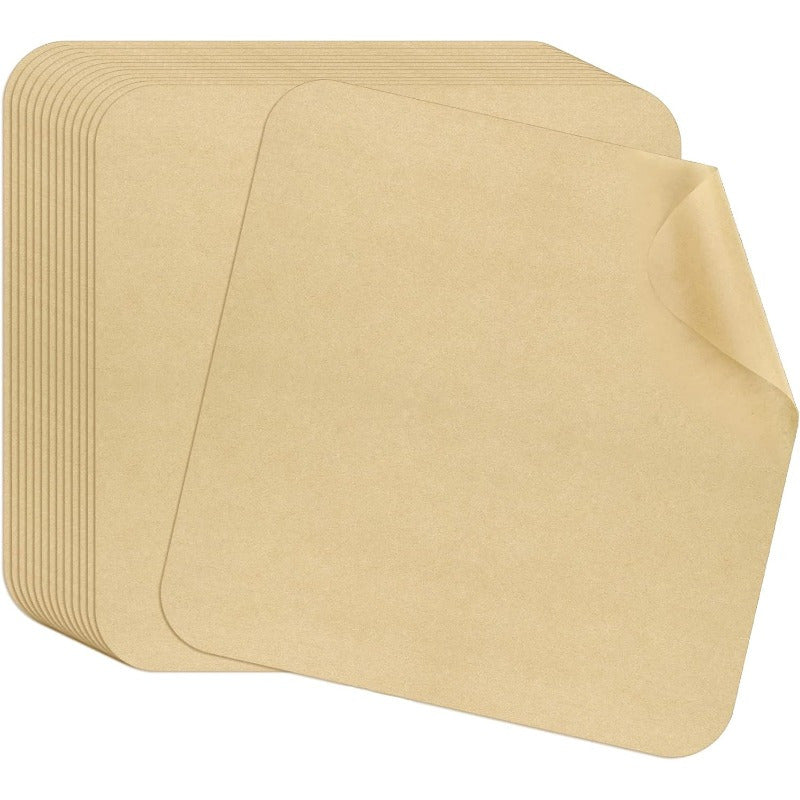 100 Sheets 12-Inch Air Fryer Parchment Paper Squares - Unbleached Pre-Cut Non-Stick Disposable Baking Liners with Rounded Corners, 428°F Safe, Compatible with Ninja Foodi Flip, Cuisinart Toaster Oven, Microwave, Oven, Steamer - Precut for Easy Use, No