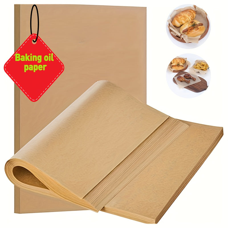 Multi-Sized Heavy-Duty Baking Oil-Resistant & Anti-Stick Paper - Heat-Resistant up to 450°C/932°F, Beige Kitchen & Dining Mat for Oven, Grill, Frying - Induction-Safe, Parchment Paper for Baking, Roasting, Grilling - Ideal for Holiday Meals & Everyday